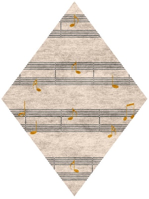 Notes Diamond Hand Knotted Bamboo Silk custom handmade rug