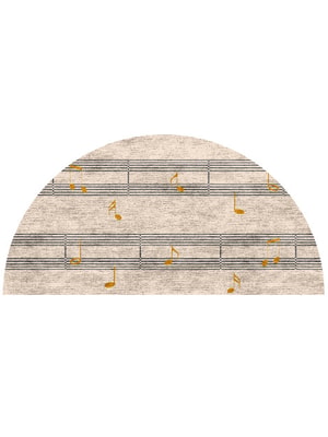 Notes Halfmoon Hand Knotted Bamboo Silk custom handmade rug