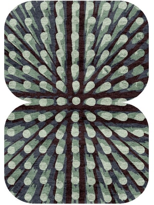 Nucleus Eight Hand Knotted Bamboo Silk custom handmade rug
