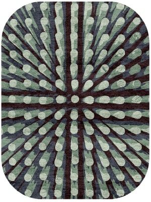 Nucleus Oblong Hand Knotted Bamboo Silk custom handmade rug