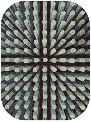 Nucleus Oblong Hand Knotted Tibetan Wool custom handmade rug