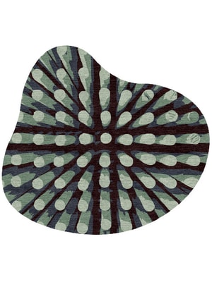 Nucleus Splash Hand Knotted Tibetan Wool custom handmade rug