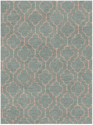 Ogive Rectangle Hand Knotted Tibetan Wool custom handmade rug