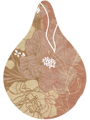 Oleander Drop Hand Knotted Tibetan Wool custom handmade rug