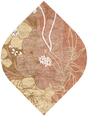 Oleander Ogee Hand Knotted Bamboo Silk custom handmade rug