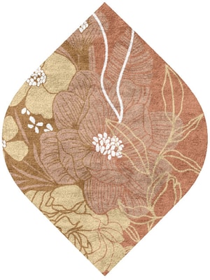 Oleander Ogee Hand Tufted Bamboo Silk custom handmade rug