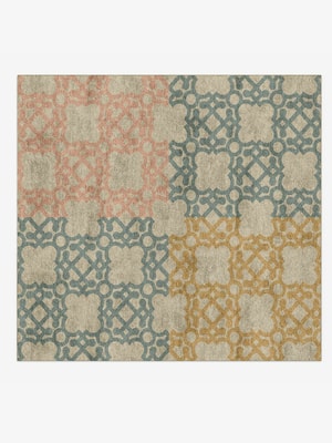 Ona Square Hand Knotted Bamboo Silk custom handmade rug