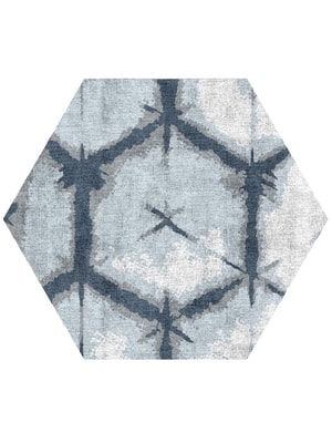 Ore Hexagon Hand Knotted Bamboo Silk custom handmade rug