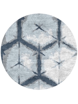 Ore Round Hand Knotted Bamboo Silk custom handmade rug