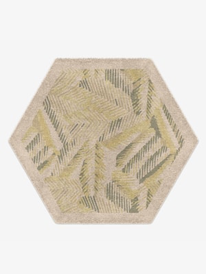 Orikane Hexagon Hand Knotted Tibetan Wool custom handmade rug
