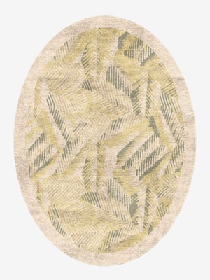 Orikane Oval Hand Knotted Bamboo Silk custom handmade rug