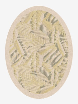 Orikane Oval Hand Knotted Tibetan Wool custom handmade rug