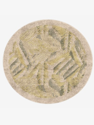 Orikane Round Hand Knotted Bamboo Silk custom handmade rug