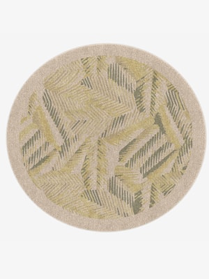 Orikane Round Hand Knotted Tibetan Wool custom handmade rug