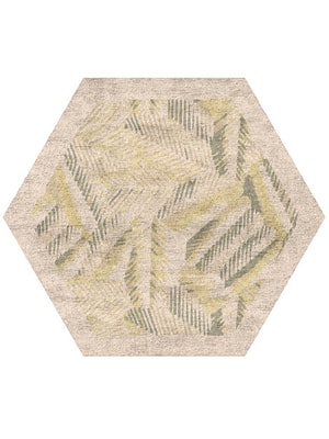 Orikane Hexagon Hand Tufted Bamboo Silk custom handmade rug
