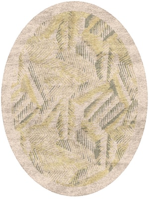 Orikane Oval Hand Tufted Bamboo Silk custom handmade rug