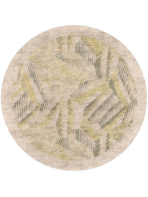 Orikane Round Hand Tufted Bamboo Silk custom handmade rug