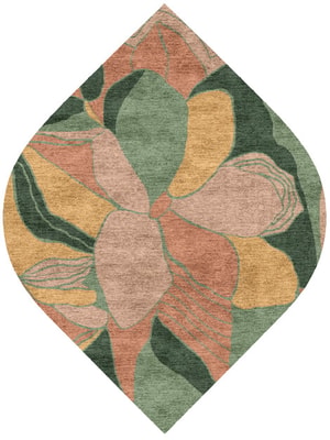 Pansy Ogee Hand Knotted Bamboo Silk custom handmade rug
