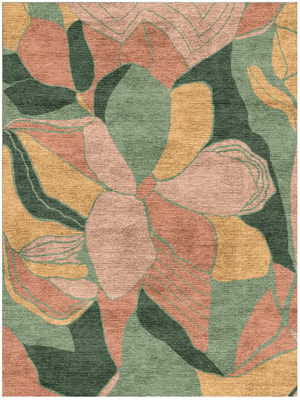 Pansy Rectangle Hand Knotted Bamboo Silk custom handmade rug