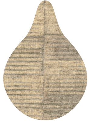 Parallel Strokes Drop Hand Tufted Bamboo Silk custom handmade rug