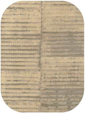 Parallel Strokes Oblong Hand Tufted Pure Wool custom handmade rug