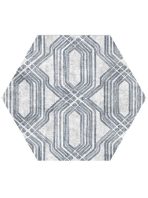 Paynes Hexagon Hand Knotted Bamboo Silk custom handmade rug