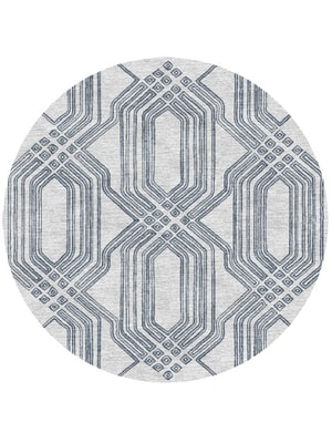 Paynes Round Hand Knotted Tibetan Wool custom handmade rug