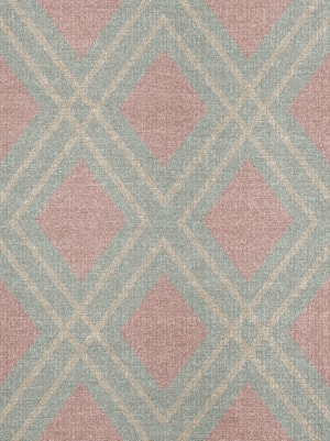 Peach Rectangle Flatweave New Zealand Wool custom handmade rug