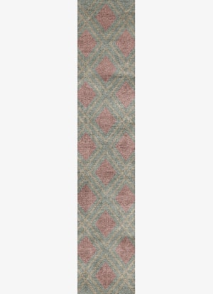 Peach Runner Flatweave Bamboo Silk custom handmade rug