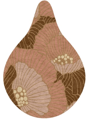 Peony Drop Hand Knotted Tibetan Wool custom handmade rug