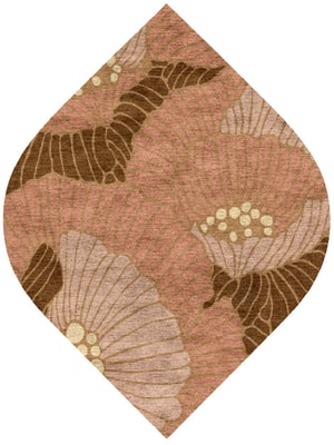 Peony Ogee Hand Knotted Bamboo Silk custom handmade rug