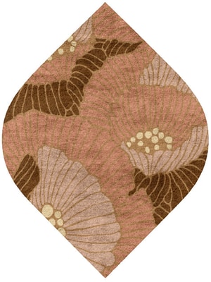 Peony Ogee Hand Tufted Bamboo Silk custom handmade rug