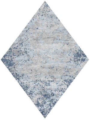 Periwrinkle Diamond Hand Knotted Bamboo Silk custom handmade rug