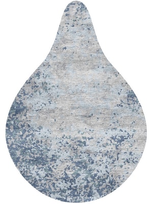 Periwrinkle Drop Hand Knotted Bamboo Silk custom handmade rug