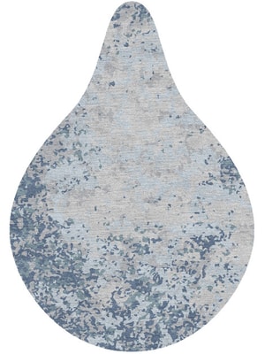 Periwrinkle Drop Hand Knotted Tibetan Wool custom handmade rug
