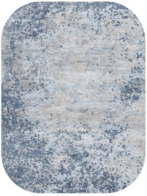 Periwrinkle Oblong Hand Knotted Bamboo Silk custom handmade rug
