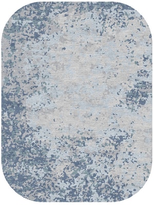 Periwrinkle Oblong Hand Knotted Tibetan Wool custom handmade rug