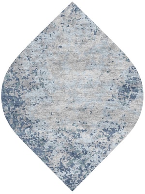 Periwrinkle Ogee Hand Knotted Bamboo Silk custom handmade rug