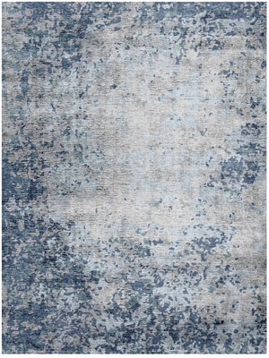 Periwrinkle Rectangle Hand Knotted Bamboo Silk custom handmade rug