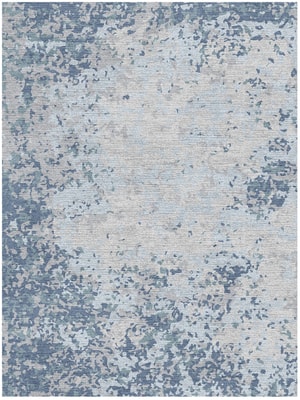 Periwrinkle Rectangle Hand Knotted Tibetan Wool custom handmade rug