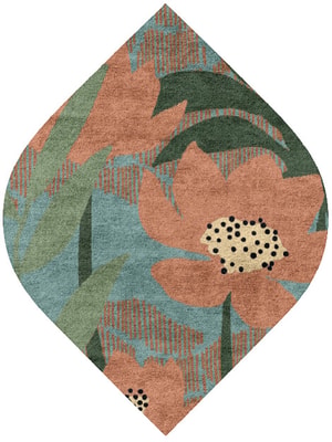 Petunia Ogee Hand Tufted Bamboo Silk custom handmade rug