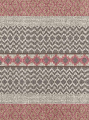 Pink Star Rectangle Outdoor Recycled Yarn custom handmade rug