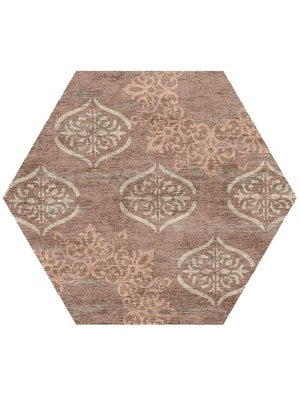 Plato Hexagon Hand Knotted Bamboo Silk custom handmade rug