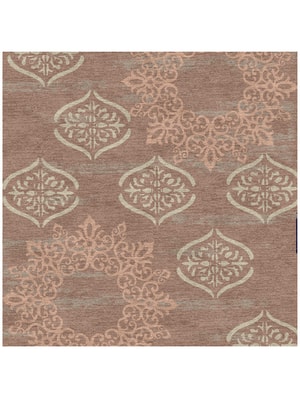 Plato Square Hand Knotted Tibetan Wool custom handmade rug