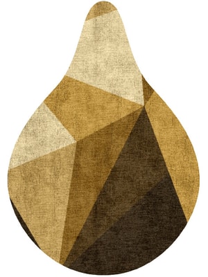 Polyhedron Drop Hand Knotted Bamboo Silk custom handmade rug