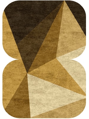 Polyhedron Eight Hand Knotted Bamboo Silk custom handmade rug