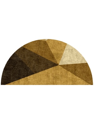 Polyhedron Halfmoon Hand Knotted Bamboo Silk custom handmade rug
