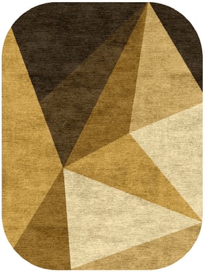 Polyhedron Oblong Hand Knotted Bamboo Silk custom handmade rug