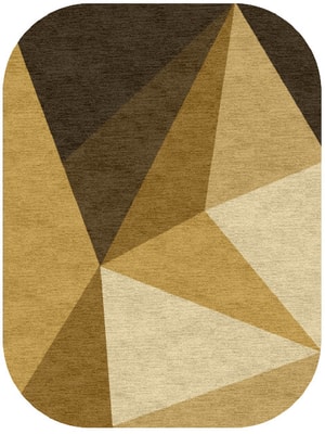 Polyhedron Oblong Hand Knotted Tibetan Wool custom handmade rug