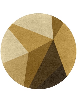 Polyhedron Round Hand Tufted Pure Wool custom handmade rug